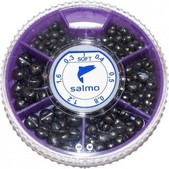 Грузила SALMO Дробь SOFT мягкие 6 секций 0.3-1,6г 100г набор